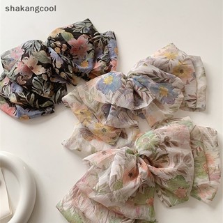 Shakangcool กิ๊บติดผม ผ้าชีฟอง ลายดอกไม้ ขนาดใหญ่ แฟชั่นฤดูใบไม้ผลิ สําหรับผู้หญิง SGL