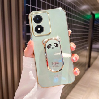 เคสโทรศัพท์มือถือ ลายแพนด้าน้ําแข็ง หรูหรา สําหรับ Vivo Y02S Y35 Plus Y27 4G 2023 Y36 Y78 IQOO Z7X Z7 Y16 Y56 5G