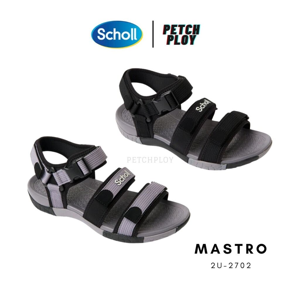 Scholl (2U-2702) รองเท้าสกอลล์ของแท้ รุ่น Mastro 2U-2702 รองเท้ารัดส้น สำหรับผู้ชายและผู้หญิง รองเท้าสุขภาพ ใส่สบาย น...