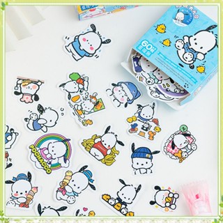 สติกเกอร์ ลายการ์ตูนสุนัข Pochacco Sanrio Series Hello Kitty Melody สําหรับตกแต่งเล็บ 60 ชิ้น