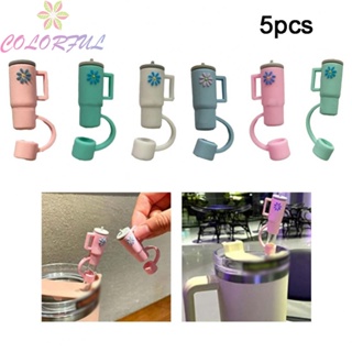 【COLORFUL】Straw Lids Convenient Cup Decoration Dustproof For Mug Straw Cover 4*1.5 Cm