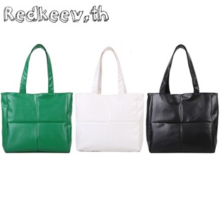 Redkeev™ กระเป๋าถือ หนัง PU บุผ้าฝ้าย ตาข่าย สีพื้น สําหรับผู้หญิง