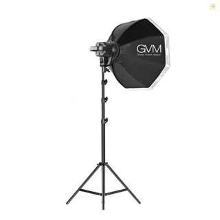 Banana_pie GVM P80S-2 ชุดไฟสตูดิโอถ่ายภาพ พร้อม 80W 5600K CRI 97+ ไฟ LED หรี่แสงได้ ไม่มีขั้นตอน ซอฟท์บ็อกซ์ 22 นิ้ว ขาตั้งไฟ 2 เมตร สําหรับถ่ายภาพงานแต่งงาน