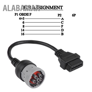  ALABAMAR อินเทอร์เฟซการวินิจฉัยรถบรรทุกหญิง 16 ขา OBD2 6 ขาสายอะแดปเตอร์สำหรับเครื่องมือวิเคราะห์ยานยนต์