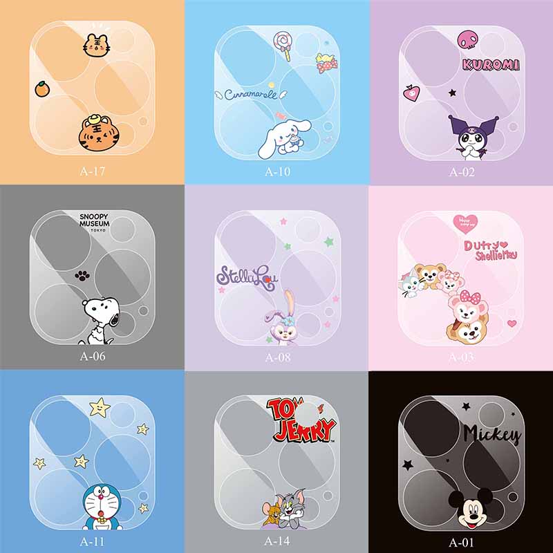 การ์ตูนหมี เป็ด หัวใจ รัก กระจกนิรภัย ป้องกัน เข้ากันได้กับ iPhone 11 12 Mini ครอบคลุม เต็มรูปแบบ ใส ป้องกันเลนส์กล้อง