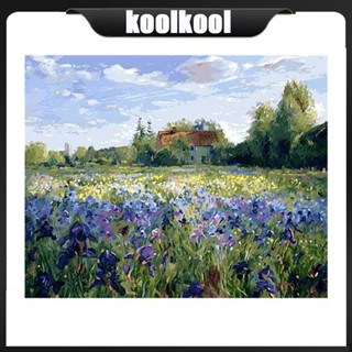 Kool Grass ภาพจิตรกรรมสีน้ํามันบนผ้าใบ ตามตัวเลข สําหรับตกแต่งผนังบ้าน DIY