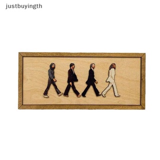 [JBTH] ภาพจิตรกรรมฝาผนัง ลาย The Beatles Framed Abbey Road สําหรับตกแต่งบ้าน ออฟฟิศ [JB]