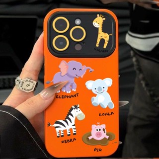 เคสโทรศัพท์มือถือ ซิลิโคนนิ่ม ลายสัตว์น่ารัก สําหรับ Iphone 14promax 13pro 12 11 7p G5VZ