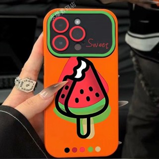 เคสมือถือ แบบนิ่ม ลายแตงโม ไอศกรีม สําหรับ Apple 14 Pro Max Iphone 13 Pro 12 11 7p XJNJ