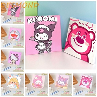 Desmond ชุดภาพวาดสีน้ํามันอะคริลิค ตามตัวเลข ลาย My Melody Doraemon Kuromi DIY สําหรับเด็ก และผู้ใหญ่