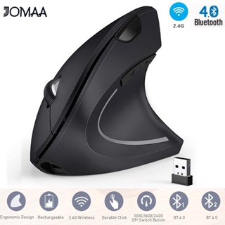 Jomaa เมาส์เกมมิ่งไร้สาย บลูทูธ 2.4G ออกแบบตามสรีรศาสตร์ พร้อม 6 ปุ่มกด สําหรับ 3 อุปกรณ์