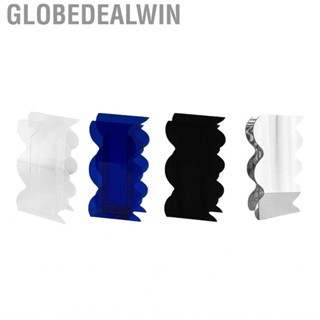 Globedealwin Tabletop Flower Vase Modern Acrylic Decorative Unique Wavy Shape Floral for Bedroom Living Room Home Decoration