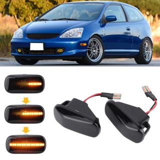 HJ001 Amber Side Marker Light Fender Turn Signal Lamp 3000K Smoky Lens Fit for Honda CRV/Civic/Jazz