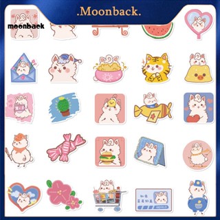 &lt;moonback&gt; สติกเกอร์ ลายสัตว์ มีกาวในตัว ลอกออกได้ สําหรับติดตกแต่งสเก็ตบอร์ด รถยนต์ 1 ชุด