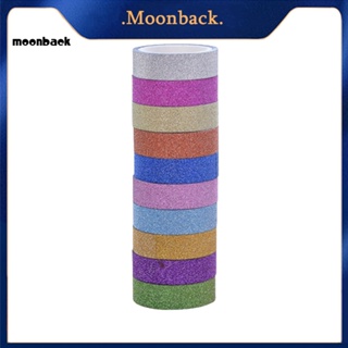 &lt;moonback&gt; สติกเกอร์เทปกาววาชิ 15 ซม. X3 ม. สําหรับตกแต่งอัลบั้ม 10 ชิ้น