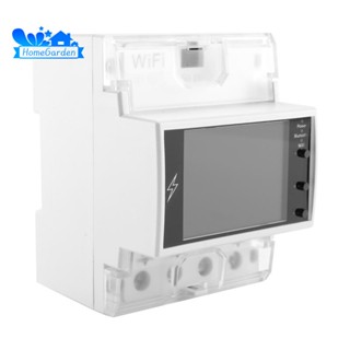 At4pw 100A Tuya WIFI Din Rail Smart Meter AC 220V 110V เครื่องวัดพลังงานดิจิตอล แรงดันไฟฟ้า มอนิเตอร์ไฟฟ้า