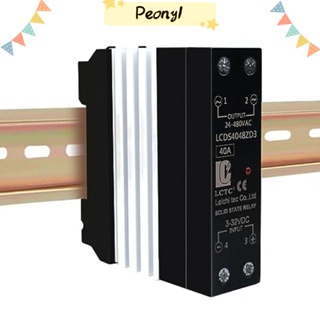 Pdony โมดูลรีเลย์ DC-AC 40A SSR AC โซลิดสเตทรีเลย์ สีดํา