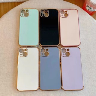 Lens Casing For Vivo Y17 Y50 Y30 Y20 Y21 Y33 V23 V27 V23E Y11 Y15 S Y12 A i T 5G Pro 6D Straight Edge Electroplate Protection color bright Fine Hole Tpu Soft Thin Phone Case Cover 1MMT 12