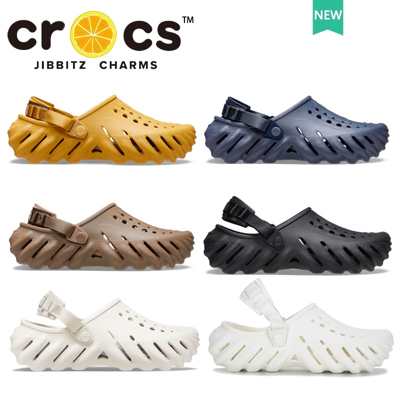 croc แท้ Croc echo clog รองเท้าแตะ กันลื่น น้ําหนักเบา สวมใส่สบาย เหมาะกับเดินชายหาดกลางแจ้ง สําหรับผู้ชาย#207937