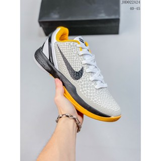 Nike Kobe 6 protro Kobe 6 รองเท้าผ้าใบวิ่ง สีดํา แดง