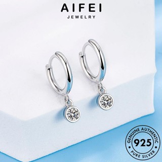 AIFEI JEWELRY เครื่องประดับ ต้นฉบับ เงิน แฟชั่น ต่างหู แท้ ห่วง เกาหลี Silver ตุ้มหู หนีบ ผู้หญิง มอยส์ซาไนท์ไดมอนด์ 925 เครื่องประดับ บุคลิกภาพ E431