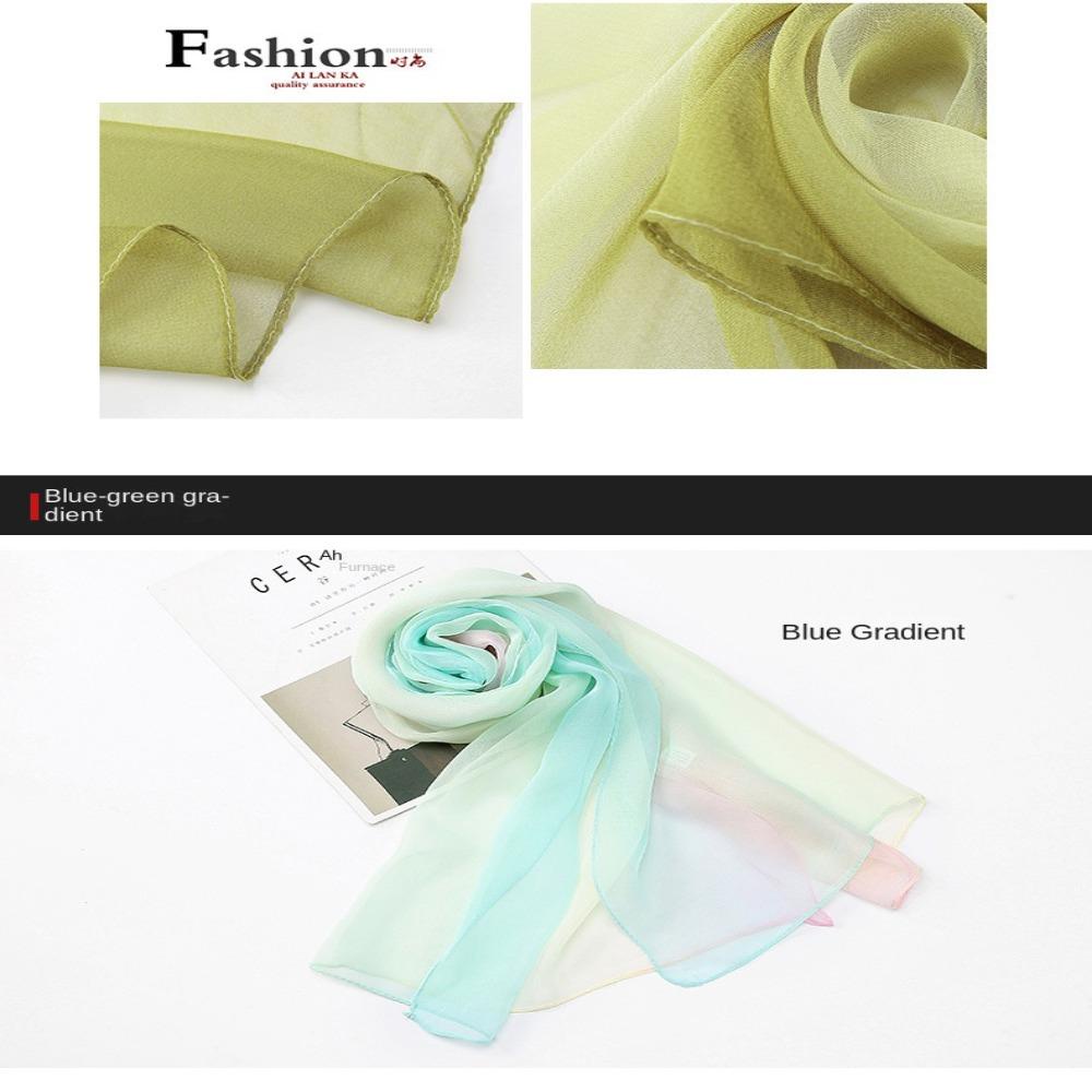 ผ้าพันคอกันแดดนุ่ม ทำจากผ้าไหมและชีฟอง เหมาะสำหรับฤดูร้อน - รูปที่ 6