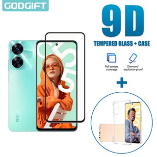 Godgift 2 in 1 เคสกระจกนิรภัย ซิลิโคน กันกระแทก สําหรับ Realme C55 C33 C30 C30s C25 C35 C31 C21 C21Y C25Y C25s C20 C20A C11 2021 C12
