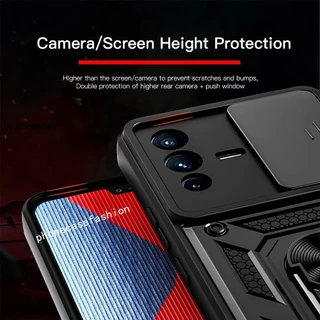 เคสโทรศัพท์สําหรับvivo V50 V40 V30 V29 V27 Pro V40Lite V30e V29E V27E Y100 Y200 Y19s Y29 Y39 5G 2023 เกราะแข็งกันกระแทกแม่เหล็กปลอกแหวนขาตั้งฝาครอบป้องกันกล้อง