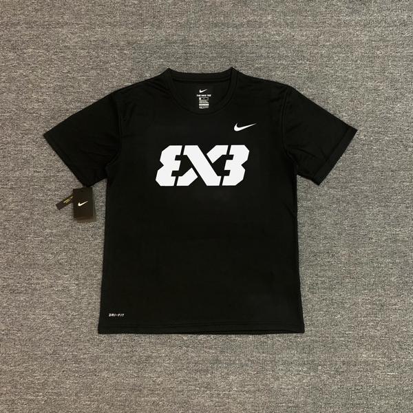 เสื้อกีฬาบาสเก็ตบอลแขนสั้น ลายทีม Martin Limited American 3x3 3V3 สีดํา