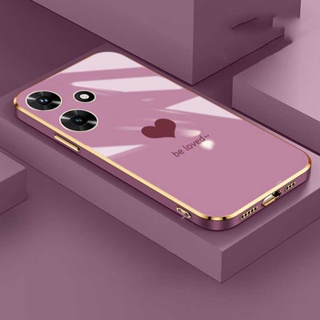 เคสโทรศัพท์มือถือ ยางเคลือบเงา ลายหัวใจ พร้อมสายคล้อง สําหรับ infinix hot 30 Play 20 Play 5G hot 30 30i 20s 20i