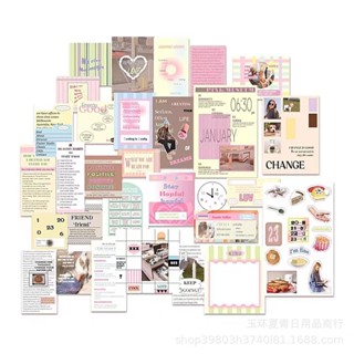 สติกเกอร์ริบบิ้น สีชมพู สไตล์เกาหลี สําหรับตกแต่งแพกเกจ