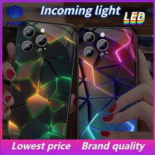 Mg เคสโทรศัพท์มือถือ LED รูปเพชร สําหรับ iPhone 14Promax 14plus 13Promax 12ProMax 7plus 8plus XR XS X XSMAX 11ProMax 11pro