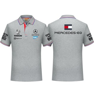 ใหม่ F1 เสื้อโปโล แขนสั้น แฟชั่นฤดูร้อน สําหรับผู้ชาย Mercedes-Benz amgeq Fleet (รุ่นคุณภาพสูง)