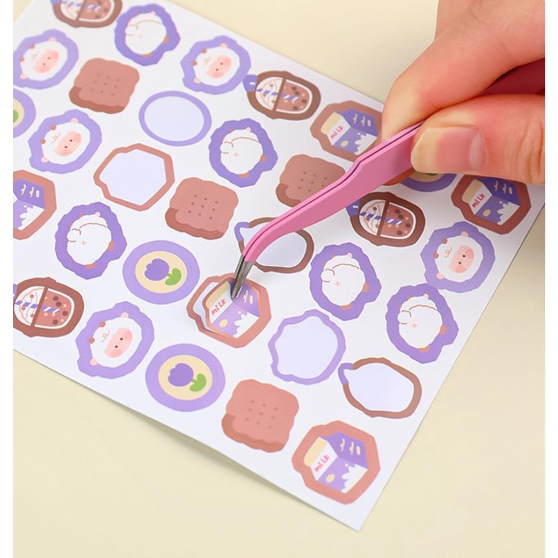 แหนบ อเนกประสงค์ แมนนวล DIY เครื่องมือสติกเกอร์ แหนบ ขนาดเล็ก สีมาการอง - รูปที่ 7