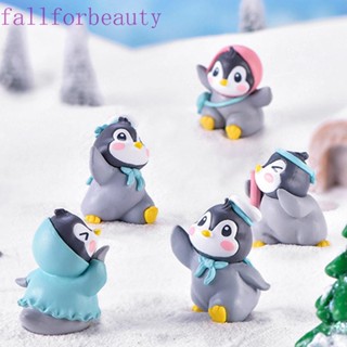 Fallforbeauty โมเดลตุ๊กตาเพนกวินขนาดเล็กสําหรับตกแต่ง