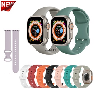 สายนาฬิกาข้อมือซิลิโคน สําหรับ iWatch Band Ultra 49 มม. Series 8 7 41 มม. 45 มม. 38 มม. 42 มม. iWatch SE 44 มม. 40 มม.