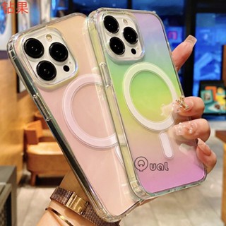 เคสป้องกันโทรศัพท์มือถือแม่เหล็ก ชุบสี สําหรับ Apple Iphone 14 13Pro 12 XFJR