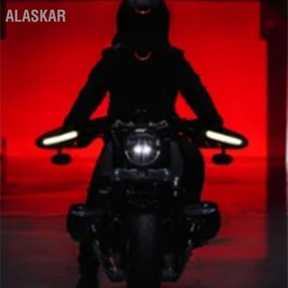 ALASKAR LED รถจักรยานยนต์ Hand Grips Guards Windproof Handle Protector Shields สำหรับเส้นผ่านศูนย์กลาง 1.5 ซม. Handlebar