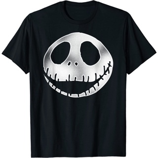 UIGเสื้อยืดผ้าฝ้ายพิมพ์ลายแฟชั่น เสื้อยืดแขนสั้น พิมพ์ลาย Nightmare Before Christmas Big Jack Head แฟชั่นสําหรับผู้ชาย แ