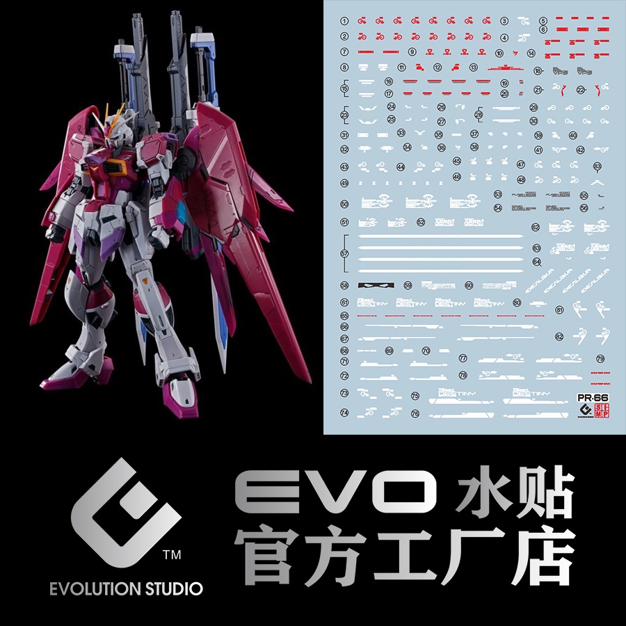 EVO RG 1/144 Destiny Impulse SEED Water Slide Decal