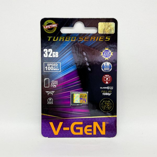 SGB MEMORY CARD V-GEN TURBO SERIES CLASS 10 8GB 16GB 32GB 64GB 128GB MMC T-FLASH MICRO SD VGEN