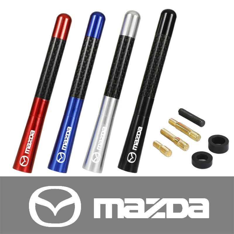 เสาอากาศวิทยุ คาร์บอนไฟเบอร์ 12 ซม. สําหรับ Mazda RX8 RX7 MX3 Axela Atenza MX5 CX9 CX5 CX7 323 626 2 3 5
