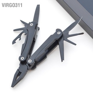  Virgo311 คีมพกพา Multitool พร้อมล็อคเพื่อความปลอดภัย จับสบาย อเนกประสงค์ พับได้ พกพาได้ สำหรับการเดินป่าเอาชีวิตรอดกลางแจ้ง