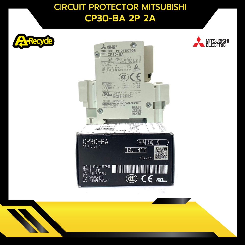 CIRCUIT PROTECTOR MITSUBISHI CP30-BA 2P 2A - 2M