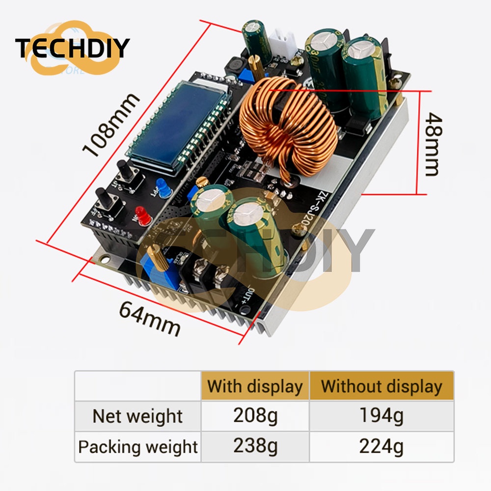 Zk-sj20 โมดูลควบคุมแรงดันไฟฟ้า 300W พลังงานสูง รองรับพลังงานแสงอาทิตย์ 20A ปรับได้ - รูปที่ 3