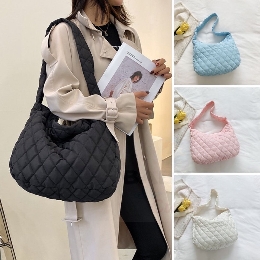 BBSC กระเป๋าสะพายไหล่ กระเป๋าถือ ลายตาราง สําหรับผู้หญิง ฮิตมาก #BAG012