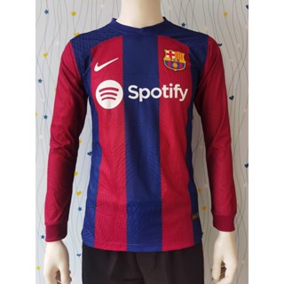 [Player Version] 2324 ใหม่ เสื้อฟุตบอลแขนยาว Barcelona คุณภาพสูง