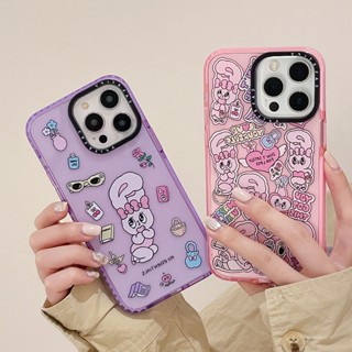 Casetify เคสโทรศัพท์มือถือแบบนิ่ม ใส กันกระแทก ลายกระต่ายฮาราจูกุ สําหรับ iPhone 14 13 12 11 Pro MAX IX XS MAX XR i6 6s i7 8 Plus