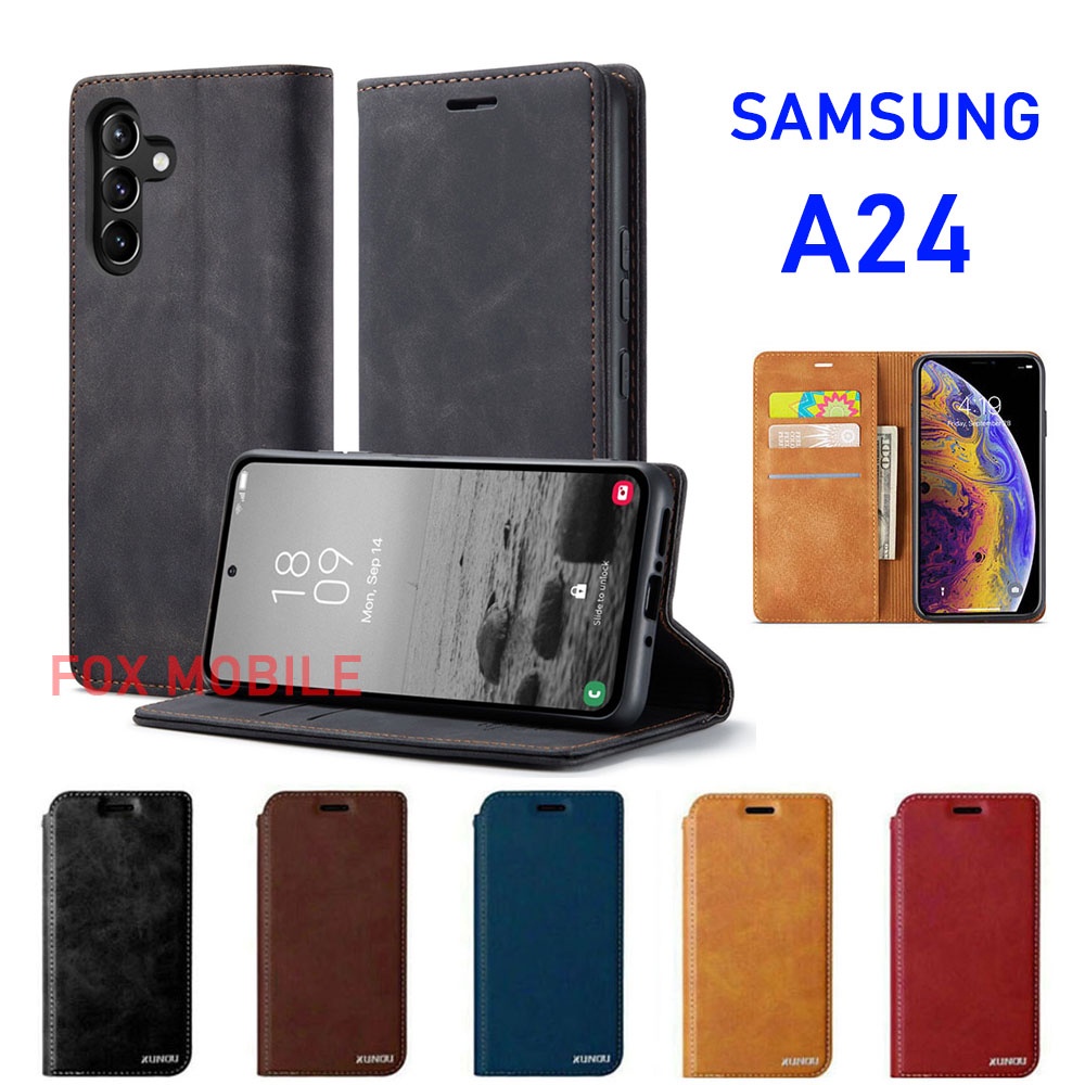 รุ่นใหม่ A24/A05/A05S เคสหนัง เคสฝาพับ ตั้งได้ สำหรับ SAMSUNG A24/A14/A13/A54/A34/A23/A04S เคสกันกระ