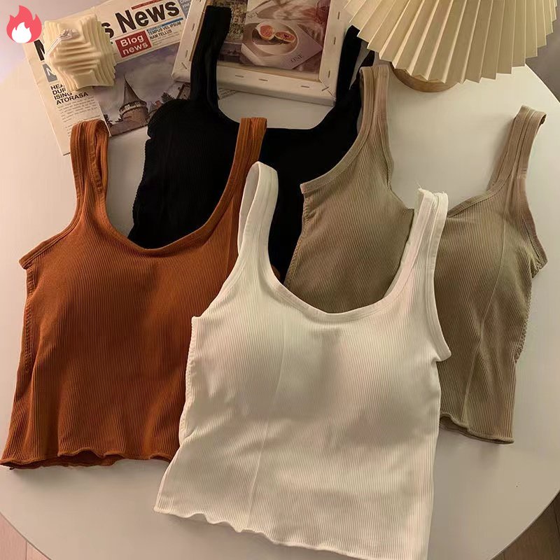 เสื้อครอปท็อป เสริมฟองน้ํา เปิดหลัง คุณภาพดี แฟชั่นบูติก สําหรับผู้หญิง YK